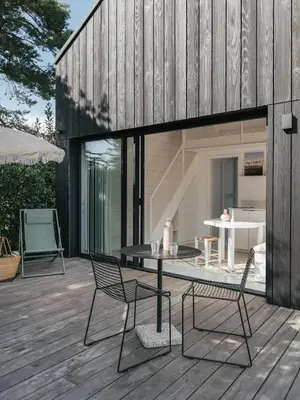 Balcon ou terrasse dans l'établissement Tikalon - Tiny House en bord de mer