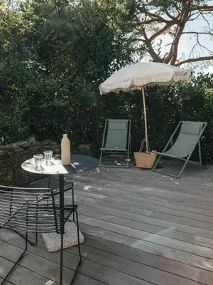 Balcon ou terrasse dans l'établissement Tikalon - Tiny House en bord de mer