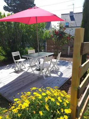 Jardin de l'établissement T2 charmant bord de mer Pornichet avec terrasse