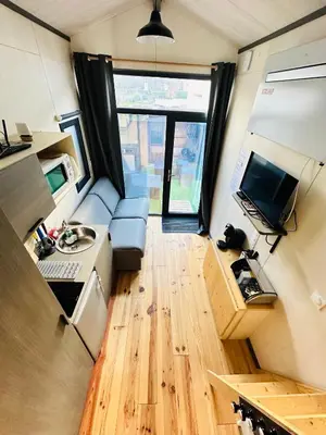 Cuisine ou kitchenette dans l'établissement Tiny House