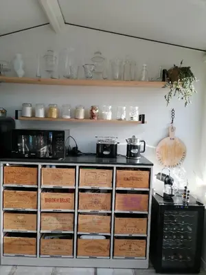 Cuisine ou kitchenette dans l'établissement Chambre d'hôte ensoleillée à 300m de la plage