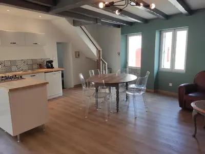 Cuisine ou kitchenette dans l'établissement Gîte Le petit Migron 6 personnes