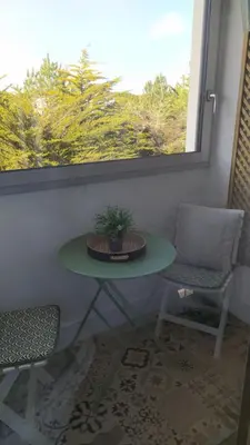 Coin salon dans l'établissement Les Becs - Appartement bord de mer, 1 chambre
