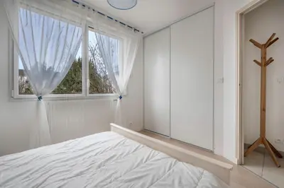 Un ou plusieurs lits dans un hébergement de l'établissement Maison à 300 m de la plage!