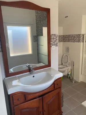 Salle de bains dans l'établissement Gite des Tuileries