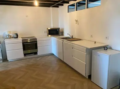Cuisine ou kitchenette dans l'établissement Atypique Chevreul
