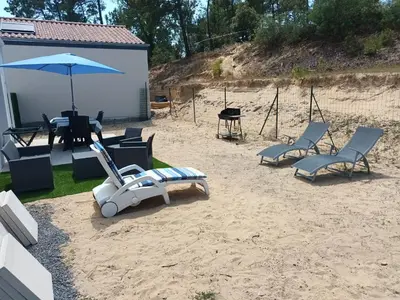 Plan de l'établissement Maison récente Océadune avec piscine hors-sol l'été