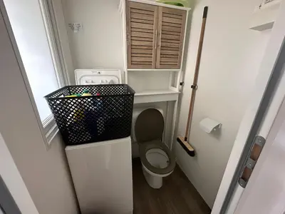 Salle de bains dans l'établissement Les sables chal’heureux