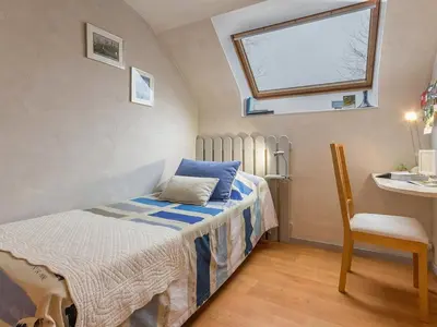 Un ou plusieurs lits dans un hébergement de l'établissement Chambre tout confort près du canal à Blain, accès handicapés, WiFi, TV, coin cuisine - FR-1-306-1255