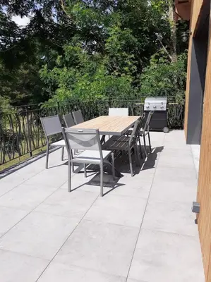 Balcon ou terrasse dans l'établissement Gîte la Chevêche