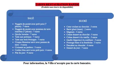 Plan de l'établissement Villa baba