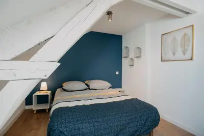 Un ou plusieurs lits dans un hébergement de l'établissement Coeur de ville #H2- Central & Cosy - Logement partagé - Chambre privée