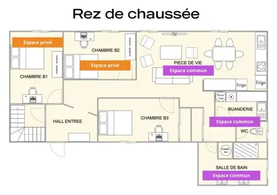Plan de l'établissement Coeur de ville #H2- Central & Cosy - Logement partagé - Chambre privée