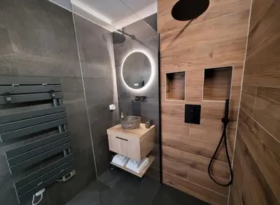 Salle de bains dans l'établissement Magnifique Studio 2 personnes - VUE MER 
