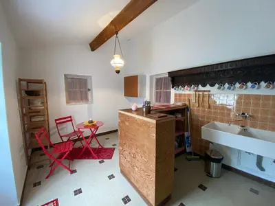 Salle de bains dans l'établissement Studio 50m² avec jardin clos, proche plage et commerces - FR-1-364-158