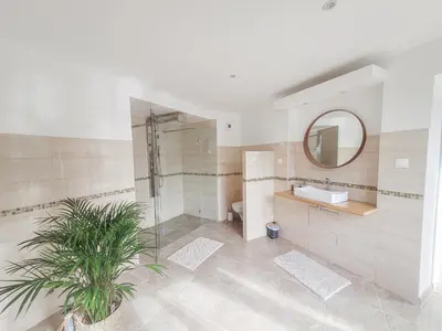 Salle de bains dans l'établissement Maison 12 personnes, Vendée et puy du fou
