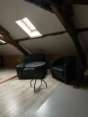 Coin salon dans l'établissement Logement entier près de Mauleon.8/10 personnes