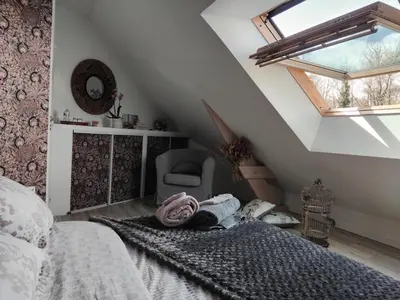 Un ou plusieurs lits dans un hébergement de l'établissement CHAMBRE CHAMPÊTRE