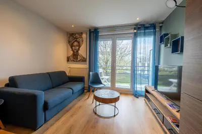 Coin salon dans l'établissement Les rives de la Loire - île de nantes