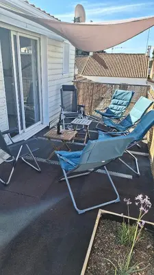 Plan de l'établissement A seulement 150m plage et rue piétonne, maison 90m2, 6 personnes avec parking privé et 2 terrasses sud