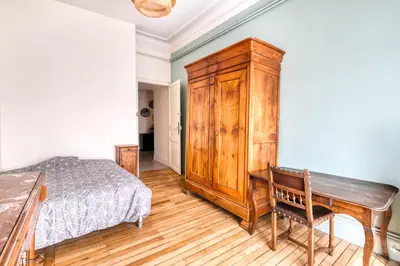 Un ou plusieurs lits dans un hébergement de l'établissement Hyper centre, Premium, spacieux appartement haussmannien