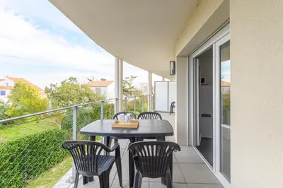 Balcon ou terrasse dans l'établissement Super appartement, la Guérinière à Noirmoutier