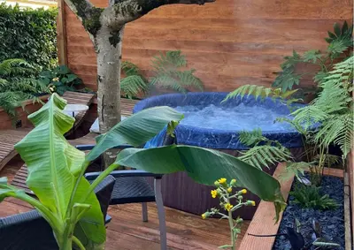 Jardin de l'établissement La Cabane de l’Explorateur