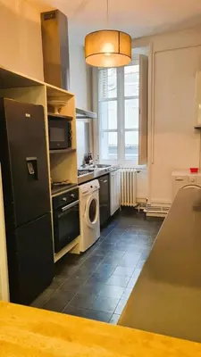 Cuisine ou kitchenette dans l'établissement L'Haussmannien