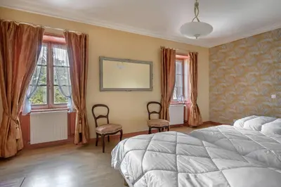 Un ou plusieurs lits dans un hébergement de l'établissement Maison de ville pour 7 dans la ville haute de Pornic