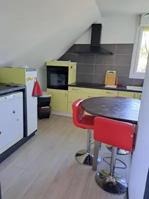 Cuisine ou kitchenette dans l'établissement Location à Rieux, proche de Redon, parking, wifi