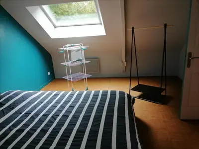 Un ou plusieurs lits dans un hébergement de l'établissement Maison à la campagne 