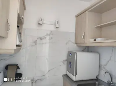 Cuisine ou kitchenette dans l'établissement Le Front de Mer, superbe vue mer