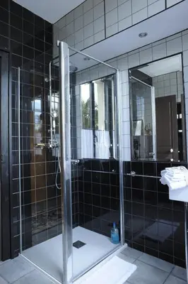 Salle de bains dans l'établissement Un studio dans une villa balnéaire