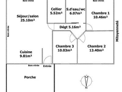 Plan de l'établissement Maison neuve en Vendée, 3 chambres, proche véloroute et océan, wifi, terrasses, tout inclus. - FR-1-426-542