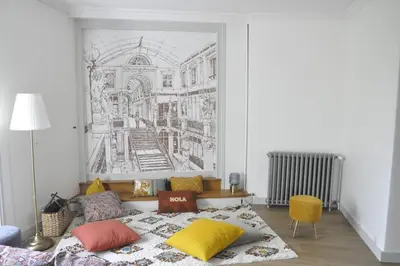 Coin salon dans l'établissement Ô Rivage, maison familiale bord de Loire