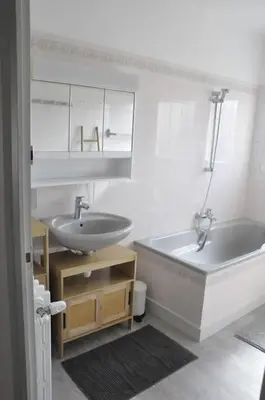 Salle de bains dans l'établissement Ô Rivage, maison familiale bord de Loire