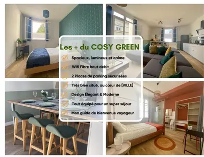 Un ou plusieurs lits dans un hébergement de l'établissement Élégance & Confort au Cœur de Cholet !