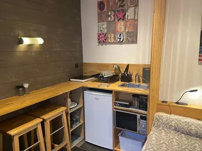 Cuisine ou kitchenette dans l'établissement Le nid Nantais studio cosy à Nantes, parc - expo , stade La Beaujoire
