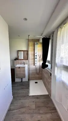 Un ou plusieurs lits dans un hébergement de l'établissement Appartement T1bis Saint Herblain