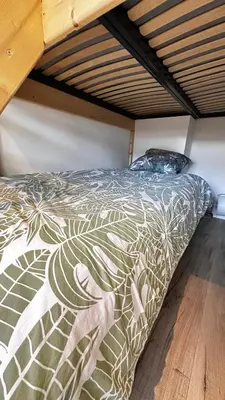Un ou plusieurs lits dans un hébergement de l'établissement Appartement T1bis Saint Herblain