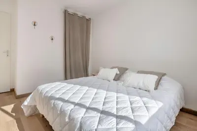 Un ou plusieurs lits dans un hébergement de l'établissement Préfailles - Maison 6 Pers - 200m des plages