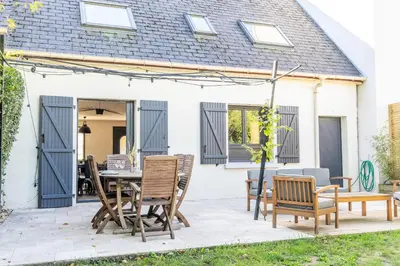 Terrasse ou espace extérieur de l'établissement Le coin des Songes - Maison avec jardin