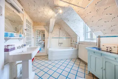 Salle de bains dans l'établissement Chambre Rêve américain