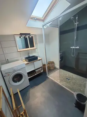 Salle de bains dans l'établissement Maison de campagne