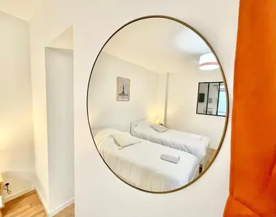 Un ou plusieurs lits dans un hébergement de l'établissement Appartsaintnazaire - Saint Nazaire - 5 Appartements - Centre Ville
