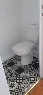 Salle de bains dans l'établissement CIELBLEU