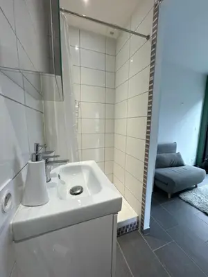 Salle de bains dans l'établissement Studio indépendant et cosy