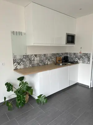 Cuisine ou kitchenette dans l'établissement Studio indépendant et cosy