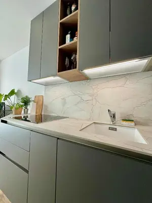Cuisine ou kitchenette dans l'établissement T2 - Cité des congrès - 5' à pied de la gare - Parking
