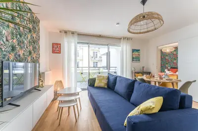 Coin salon dans l'établissement Lima - Appt à proximité de lIle de Nantes